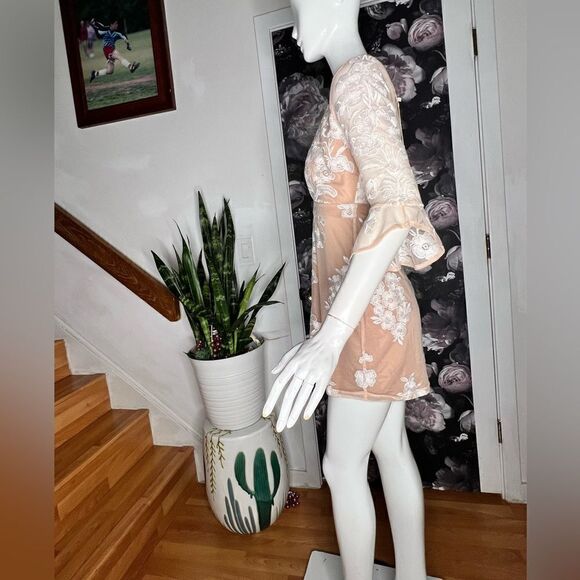 Free People For Love & Lemons Temecula Mini Dress silver - Picture 7 of 8